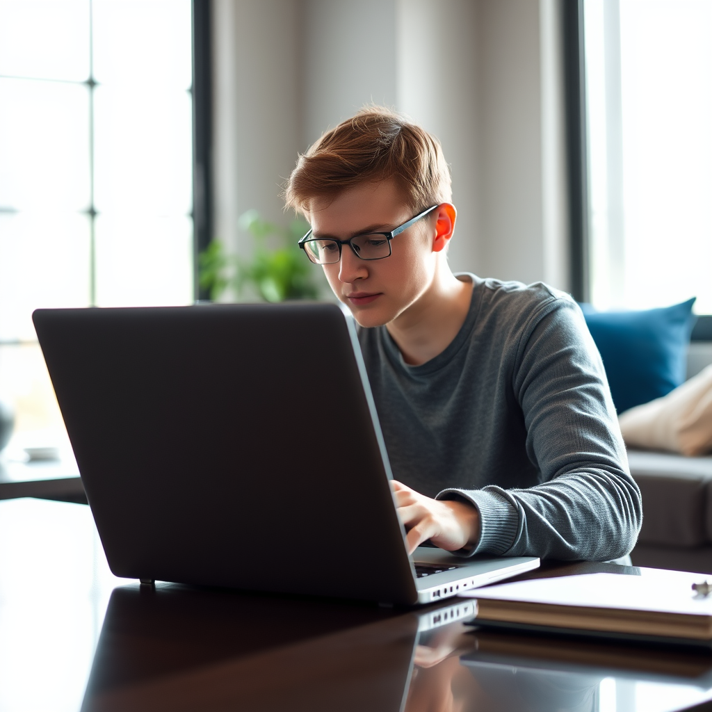 Person working on laptop